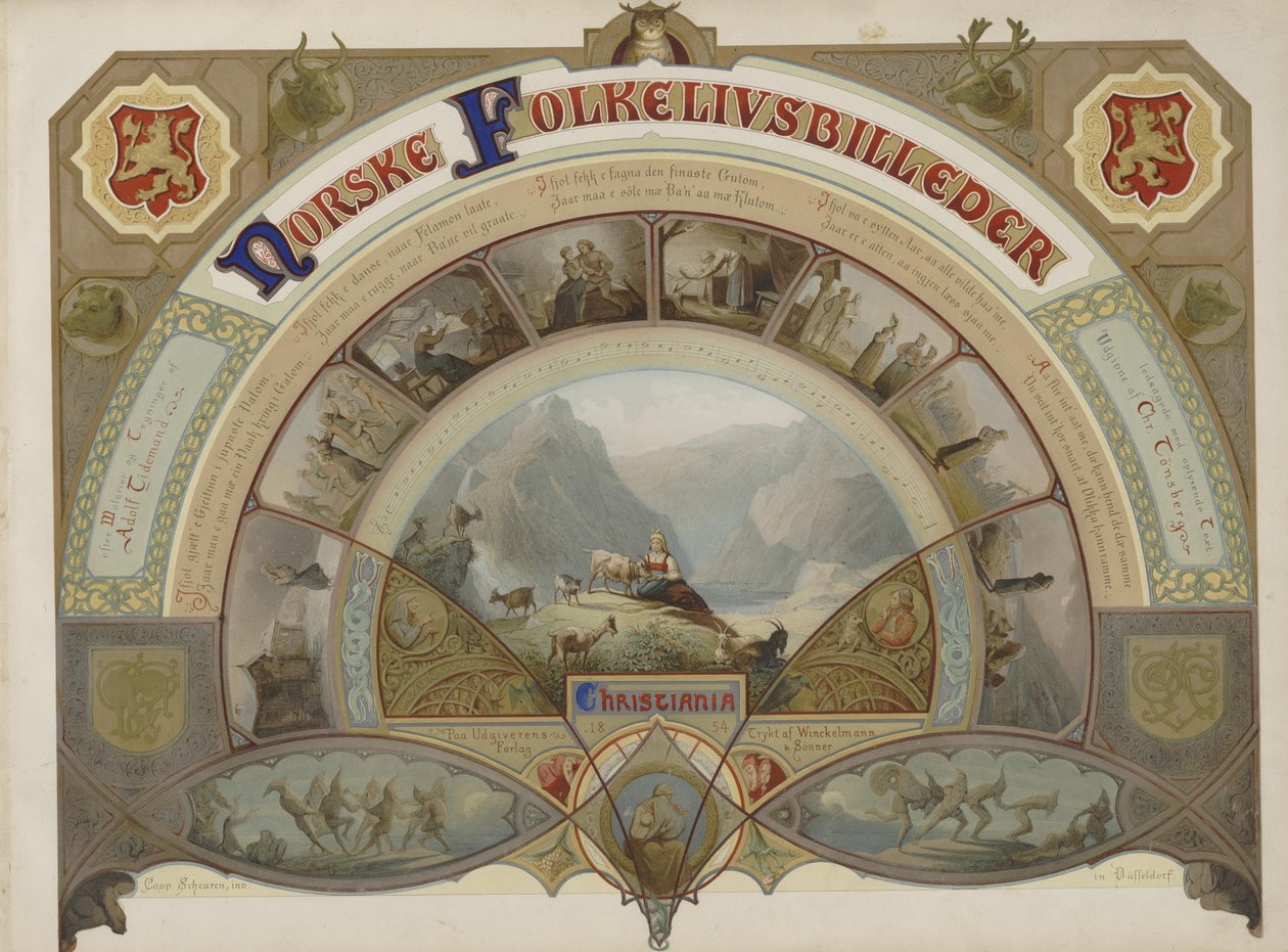 Norska folklivsbilder av Caspar Scheuren