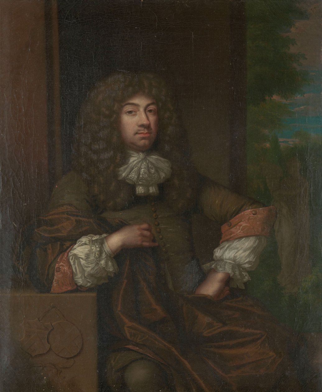 Porträtt av Jan Boudaen Courten av Caspar (after) Netscher