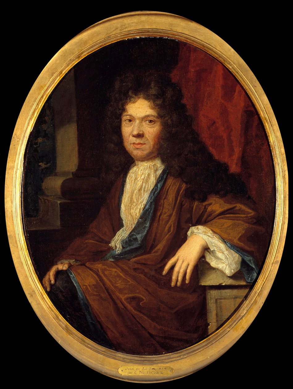 Porträtt av Jean de la Bruyere (1645-1696) moralist francais Målning tillskriven Caspar (Gaspar) Netscher (1639-1684). 1600-talets sön. 0,44x0,36 m - Porträtt av Jean de la Bruyere (1645-1696), fransk moralist. Målning tillskriven Gaspar (Caspar) Ne av Caspar (attr. to) Netscher