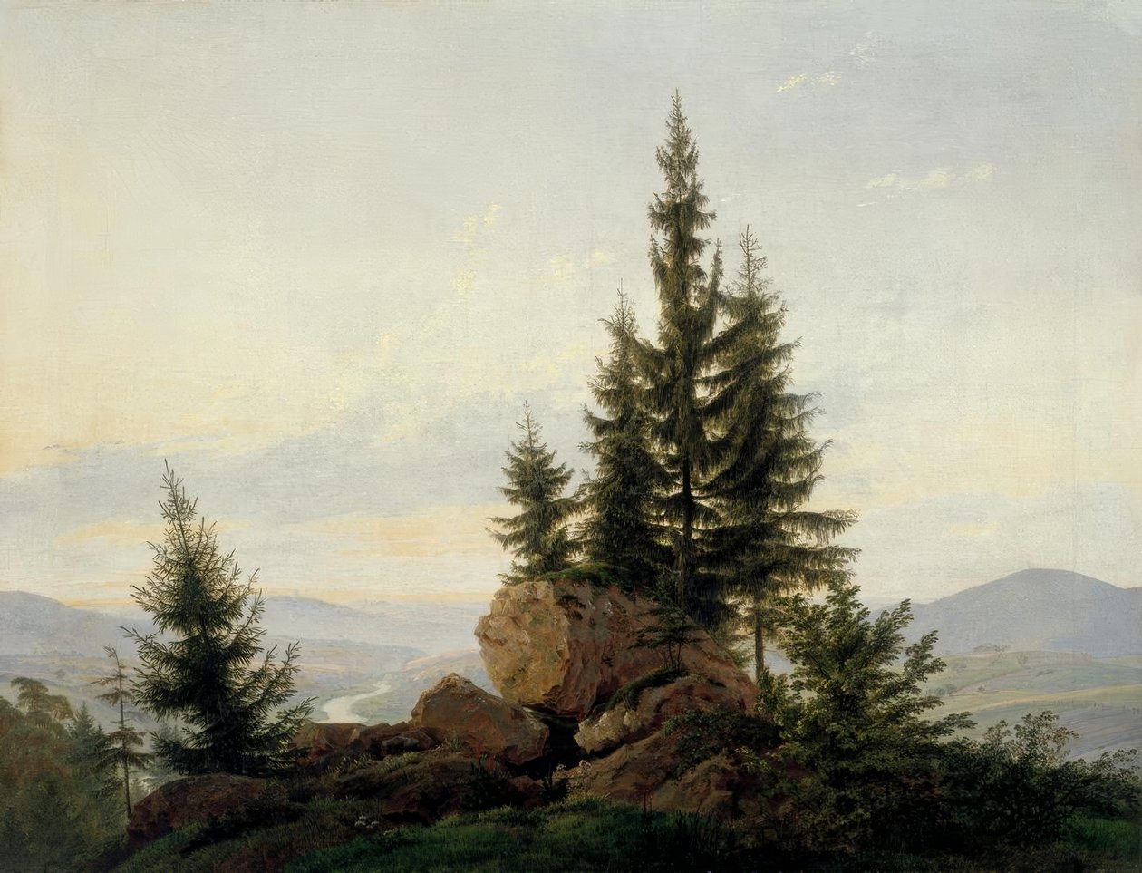 Utsikt över Elbedalen av Caspar David Friedrich
