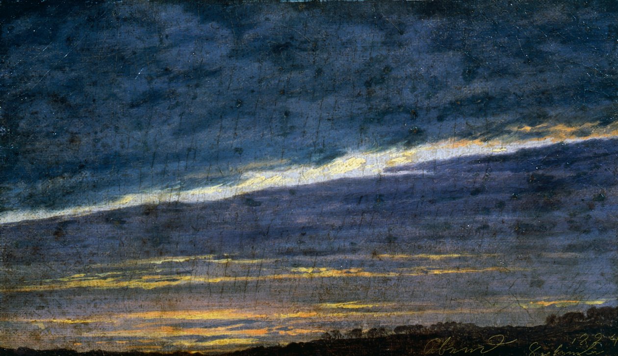 Molnig kvällshimmel av Caspar David Friedrich