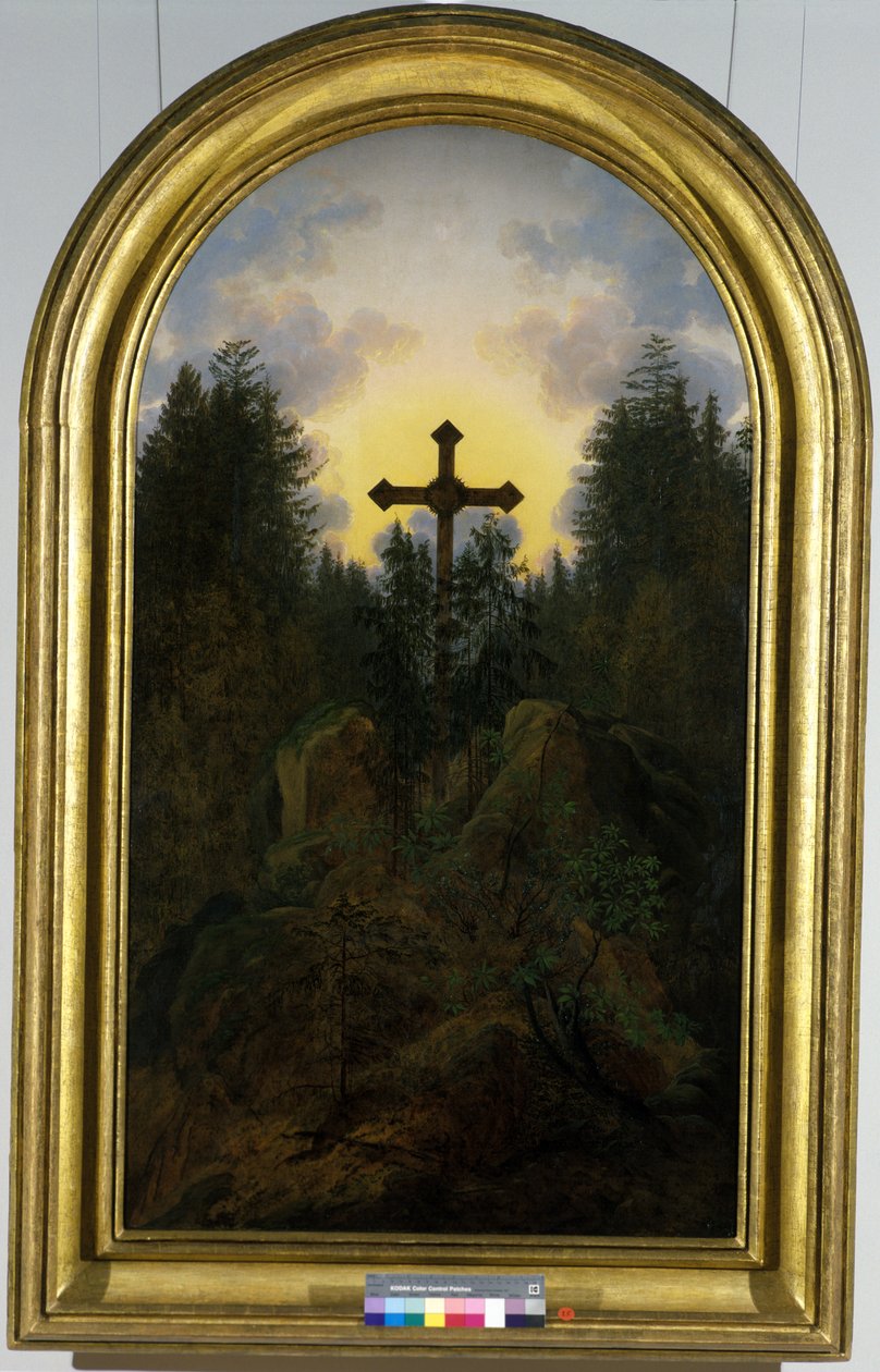 Kors i bergen, 1815-20 av Caspar David Friedrich