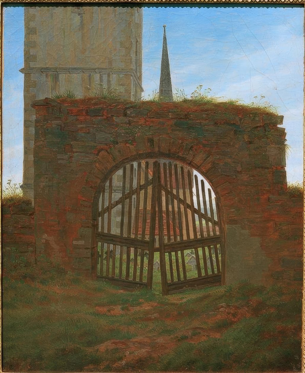 Kyrkogårdsporten av Caspar David Friedrich