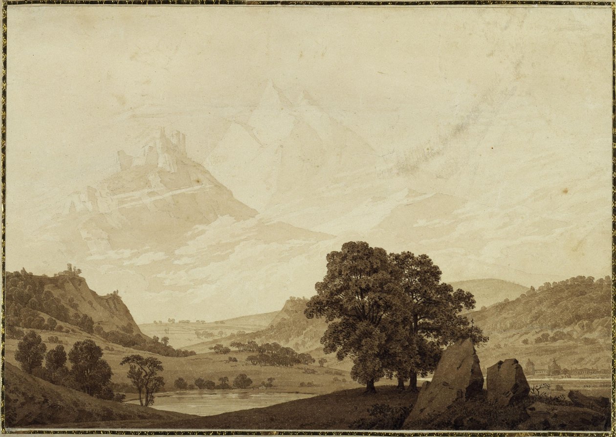 Hösten - Kvällen - Mognaden (ur cykeln över årstider, tider på dagen och livsåldrar från 1803) av Caspar David Friedrich