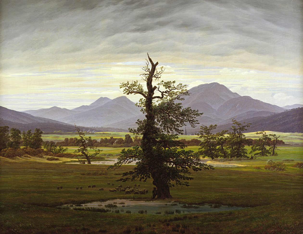 Ett ensamt träd av Caspar David Friedrich