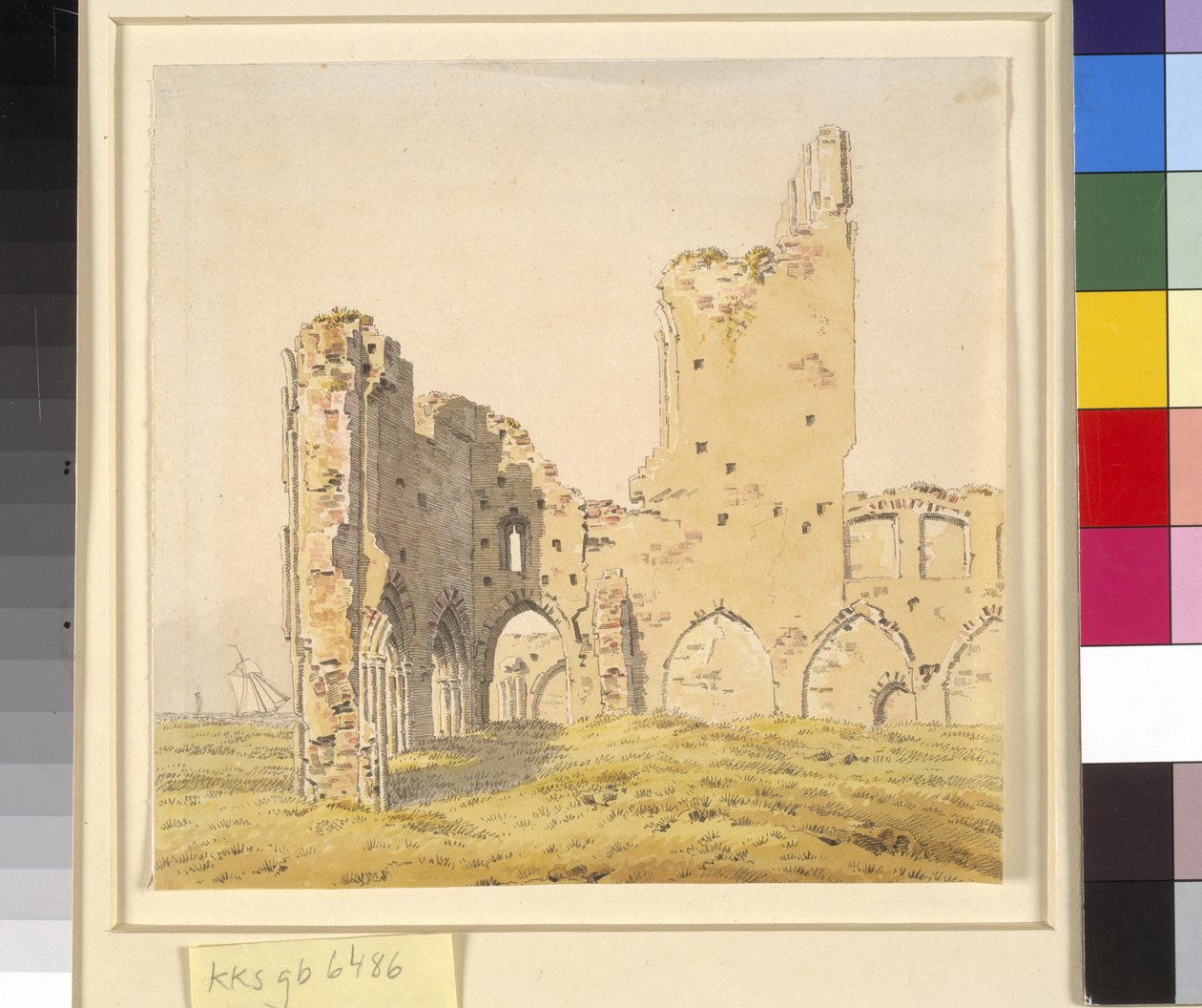 Eldena Abbey, nära Greifswald i svenska Pommern av Caspar David Friedrich