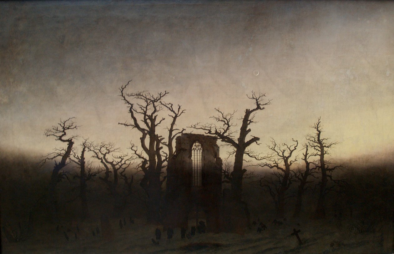 Tyska: Abtei im Eichwald Klostret i ekskogen av Caspar David Friedrich