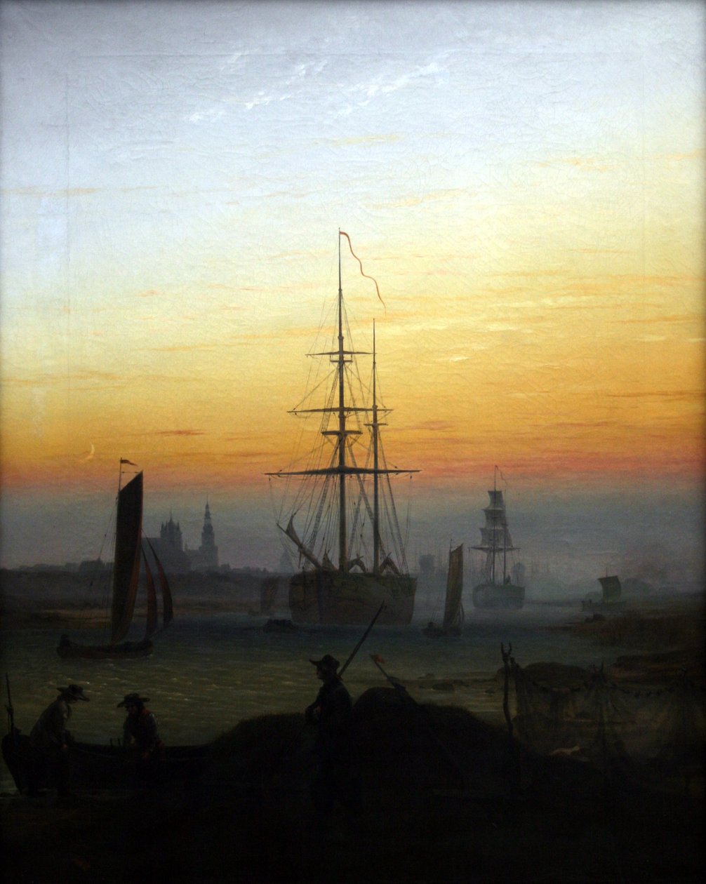 Tyska: Der Greifswalder Hafen Greifswalds hamn av Caspar David Friedrich