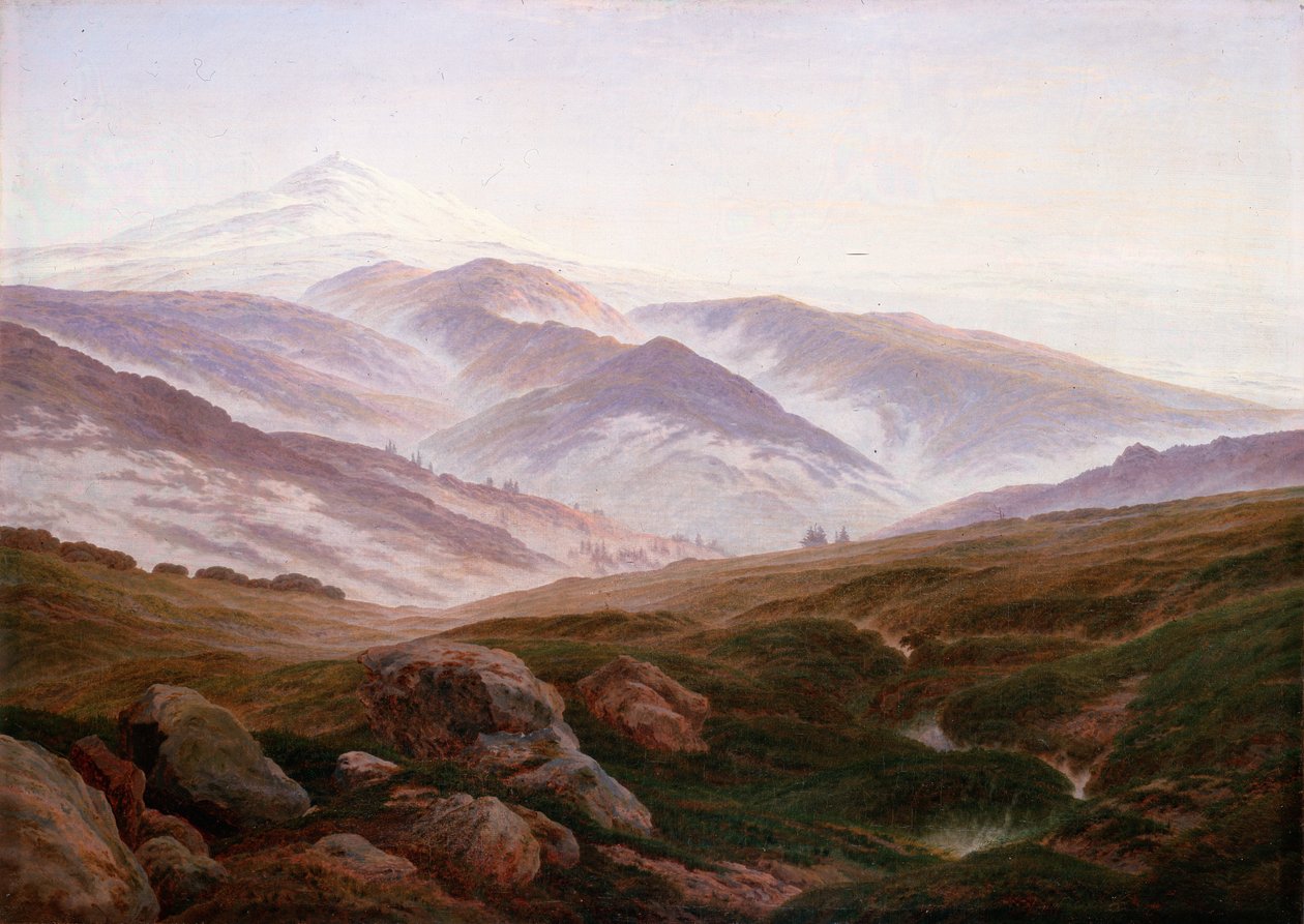 Tyska: Erinnerungen an das Riesengebirge Minnen från de gigantiska bergen av Caspar David Friedrich