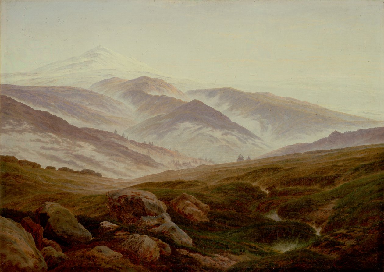 Tyska: Erinnerungen an das Riesengebirge Minnen från de gigantiska bergen av Caspar David Friedrich