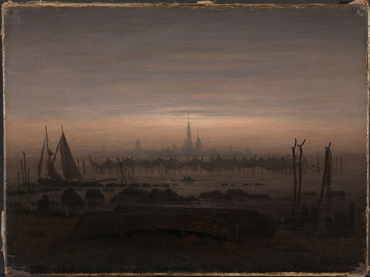Tyska: Greifswald i månskenet Greifswald i månskenet av Caspar David Friedrich