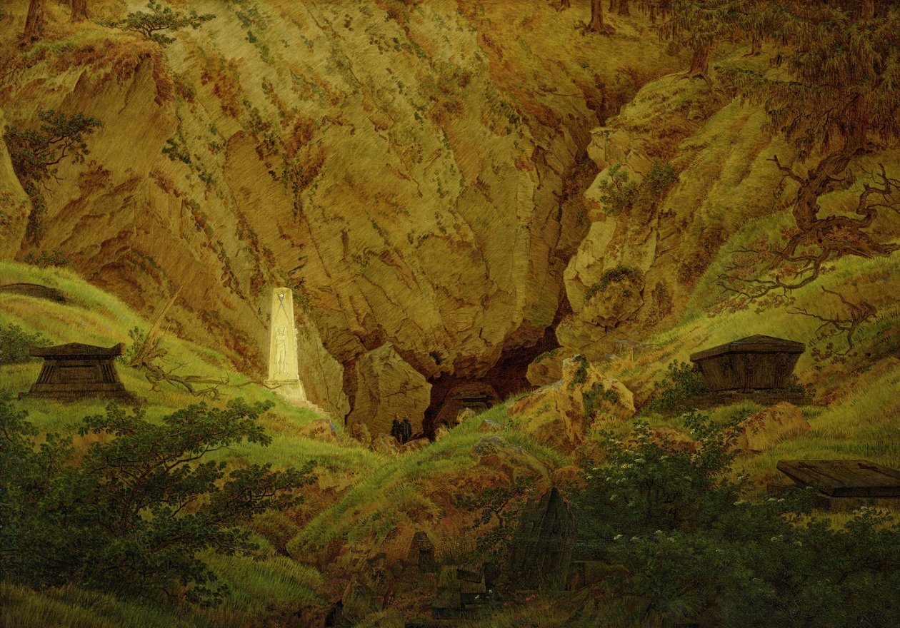 Gravar av antika hjältar, 1812 av Caspar David Friedrich