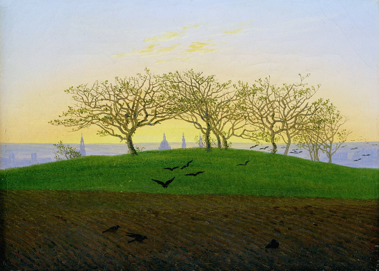 Mauga ma fanua suatia e lata ane i Dresden swed av Caspar David Friedrich