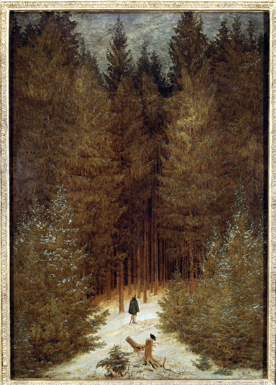 Jägare i skogen av Caspar David Friedrich