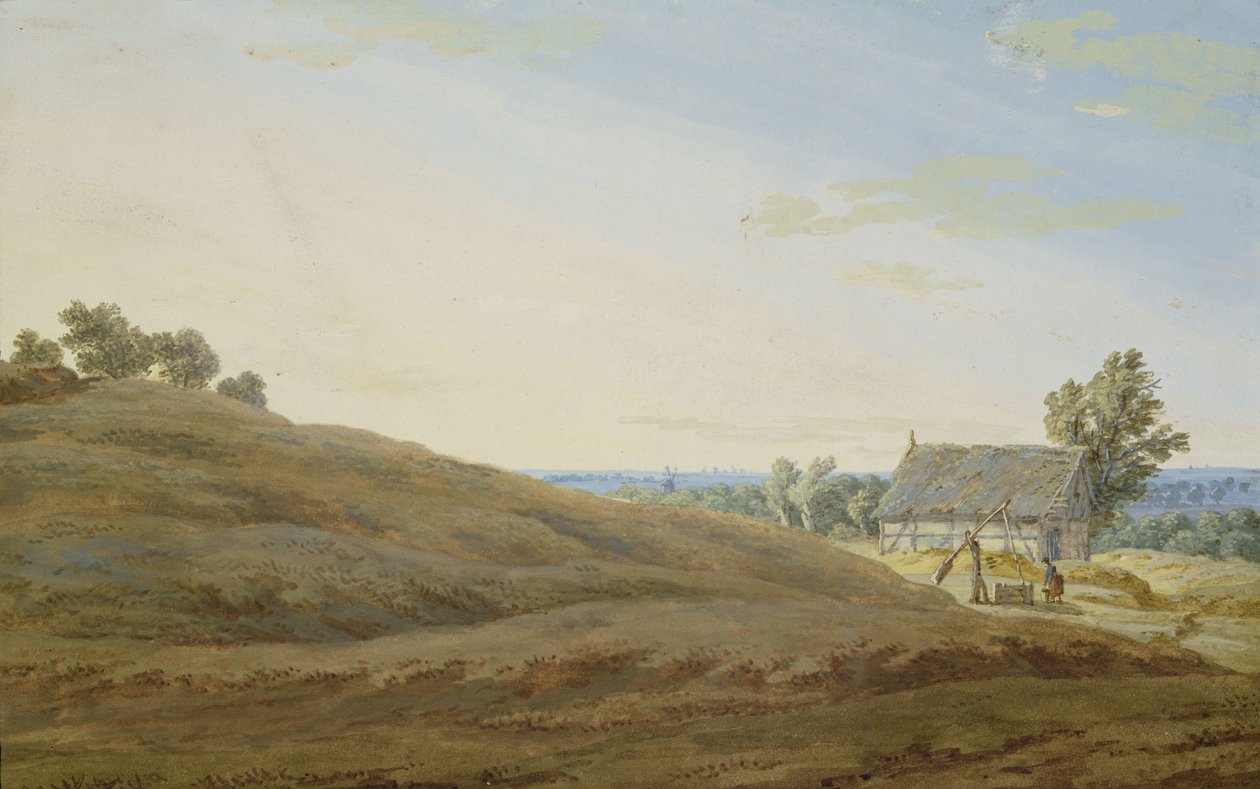 Hydda med en brunn på Rugen av Caspar David Friedrich