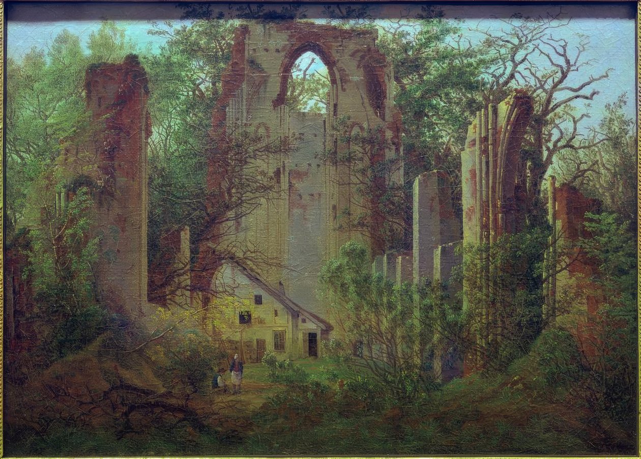 Eldena klosterruiner nära Greifswald av Caspar David Friedrich