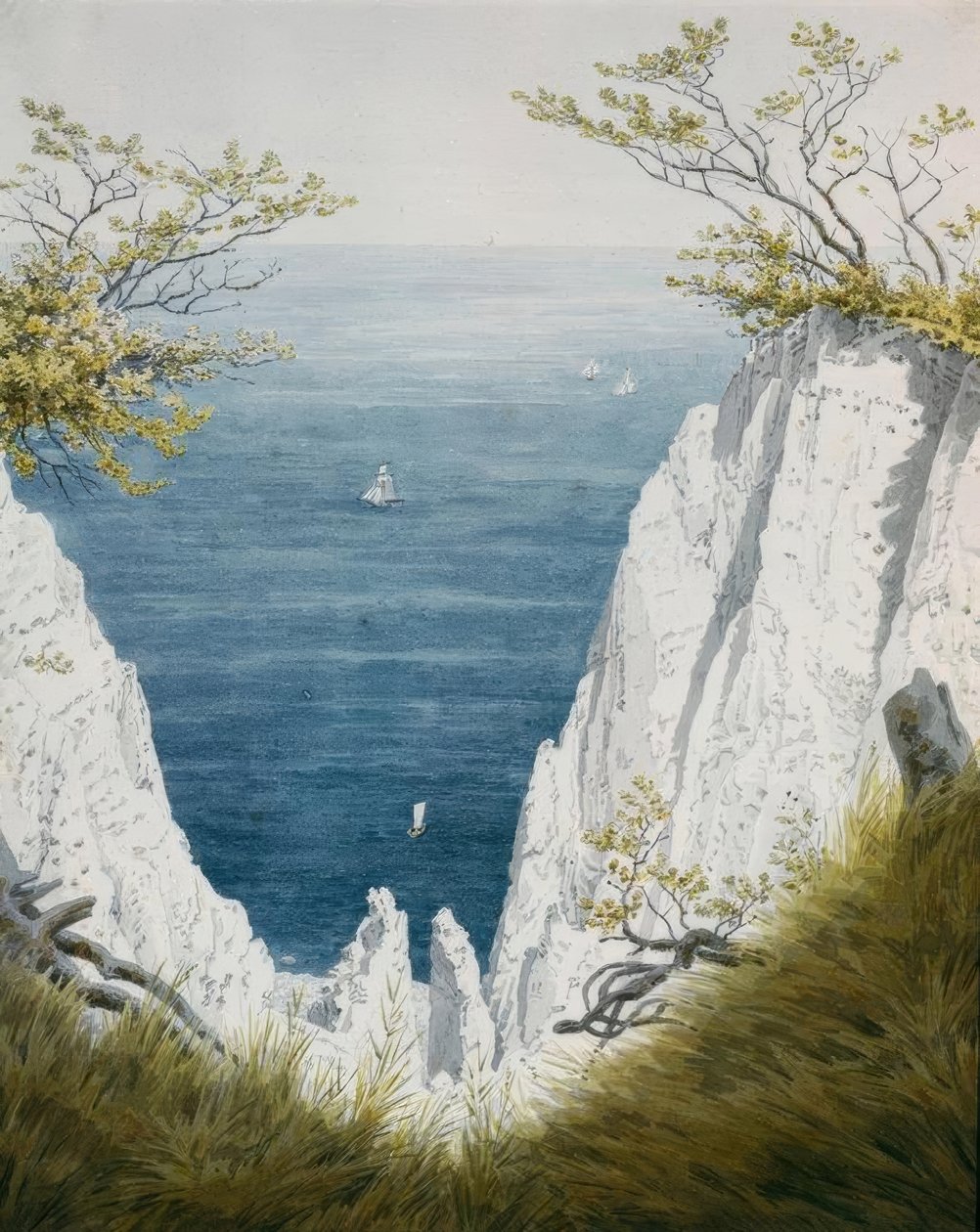 Kritklippor på Rügen av Caspar David Friedrich