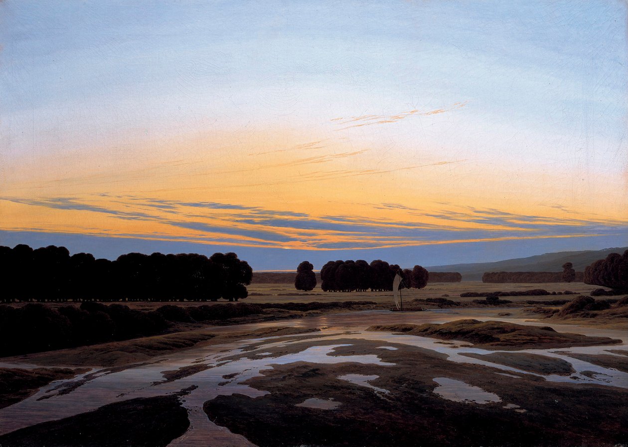 ""The Great Reserve near Dresden, Germany"" (The Grosse Gehege near Dresden) Målning av Caspar David Friedrich (1774-1840) Dim 73,5x103 cm Olja på duk 1832 State Art Gallery, Dresden av Caspar David Friedrich