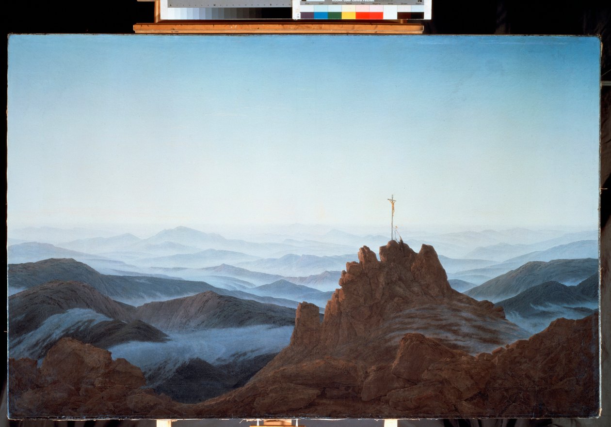 Landskap av matiné på Geantsbergen (olja på duk av Caspar David Friedrich