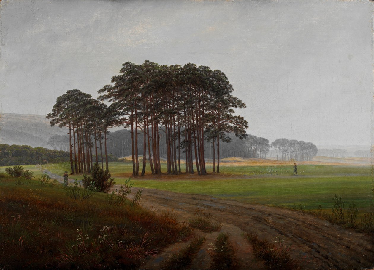 ""Moments de la journee : le midi"" (Tiderna på dagen: Middagen) Peinture de Caspar David Friedrich (1774-1840) 1821-1822 - Olja på duk Dim 22x30 cm Niedersaechsisches Landesmuseum, Hannover av Caspar David Friedrich