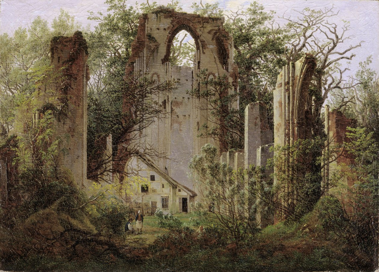 Klosterruin Eldena nära Greifswald, ca 1825. av Caspar David Friedrich