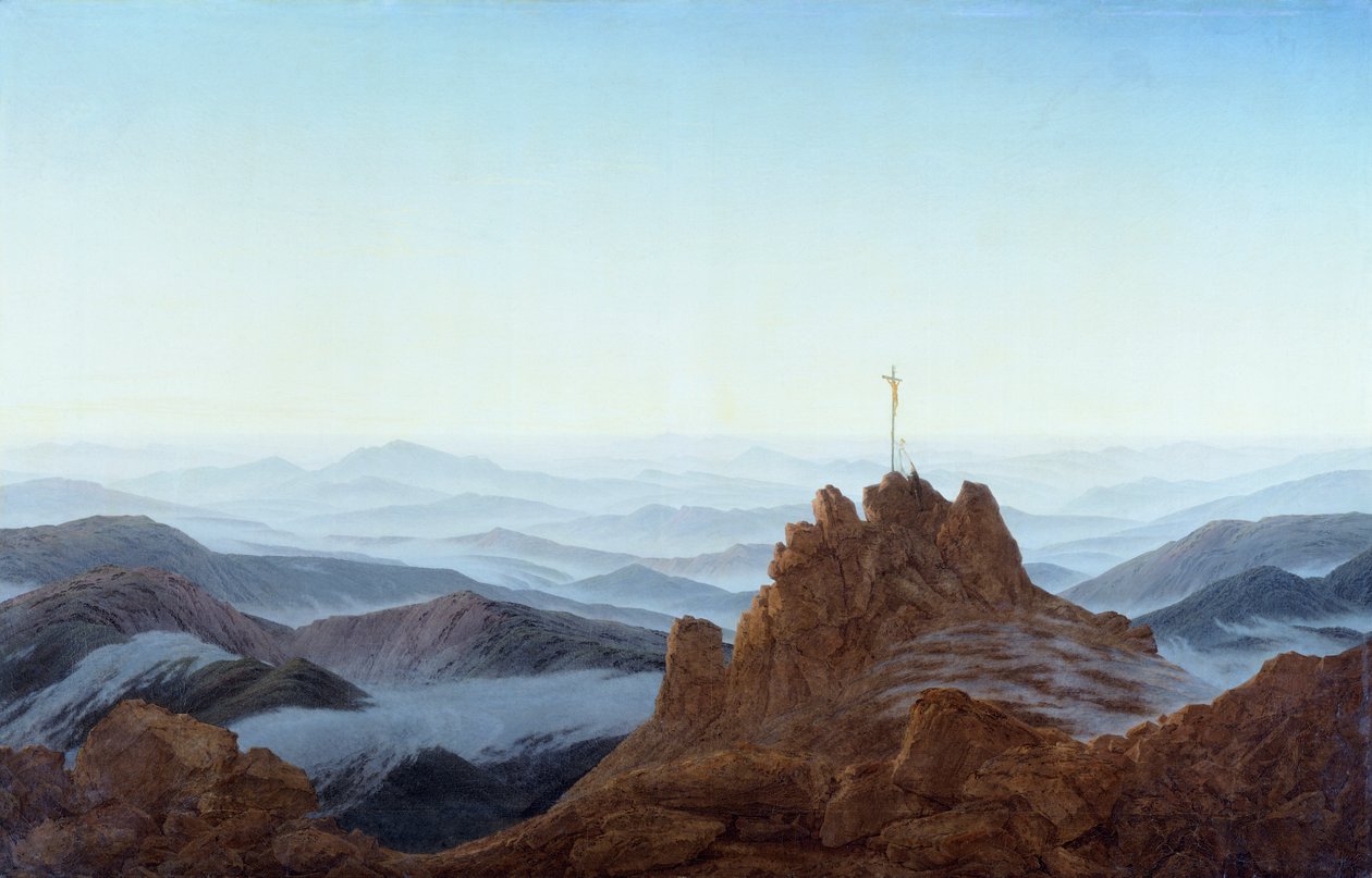 Morgon i Riesengebirge, av Caspar David Friedrich av Caspar David Friedrich