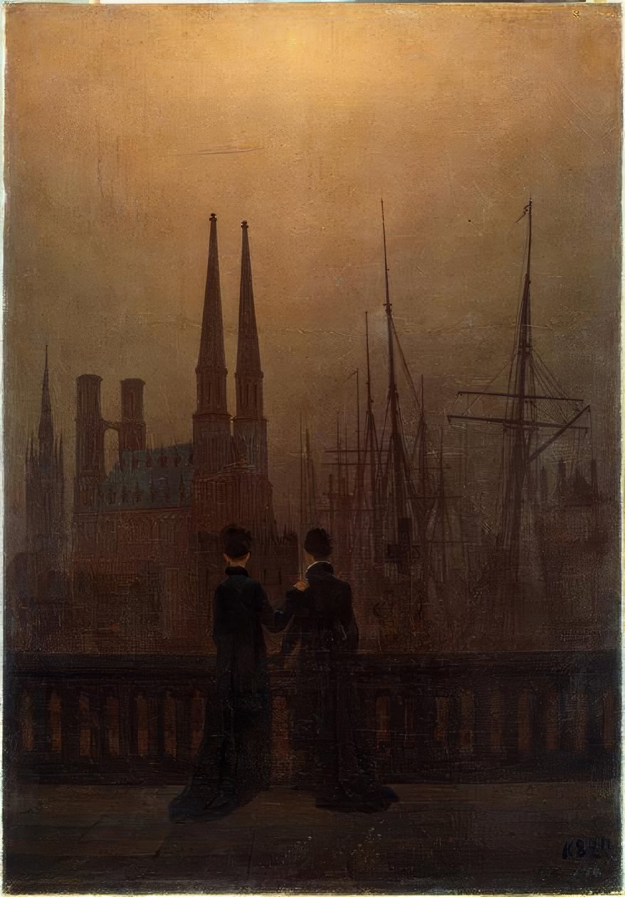 Natthamn av Caspar David Friedrich