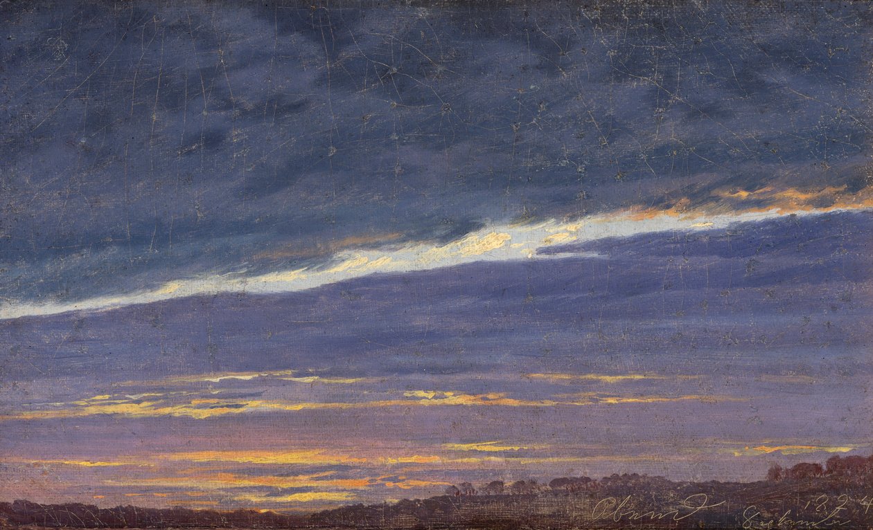 Molnig natt nattlig kväll, 1824. av Caspar David Friedrich