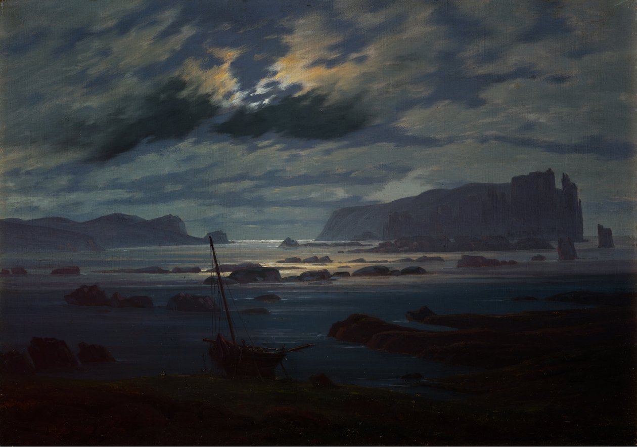 Norra havet i månskenet av Caspar David Friedrich