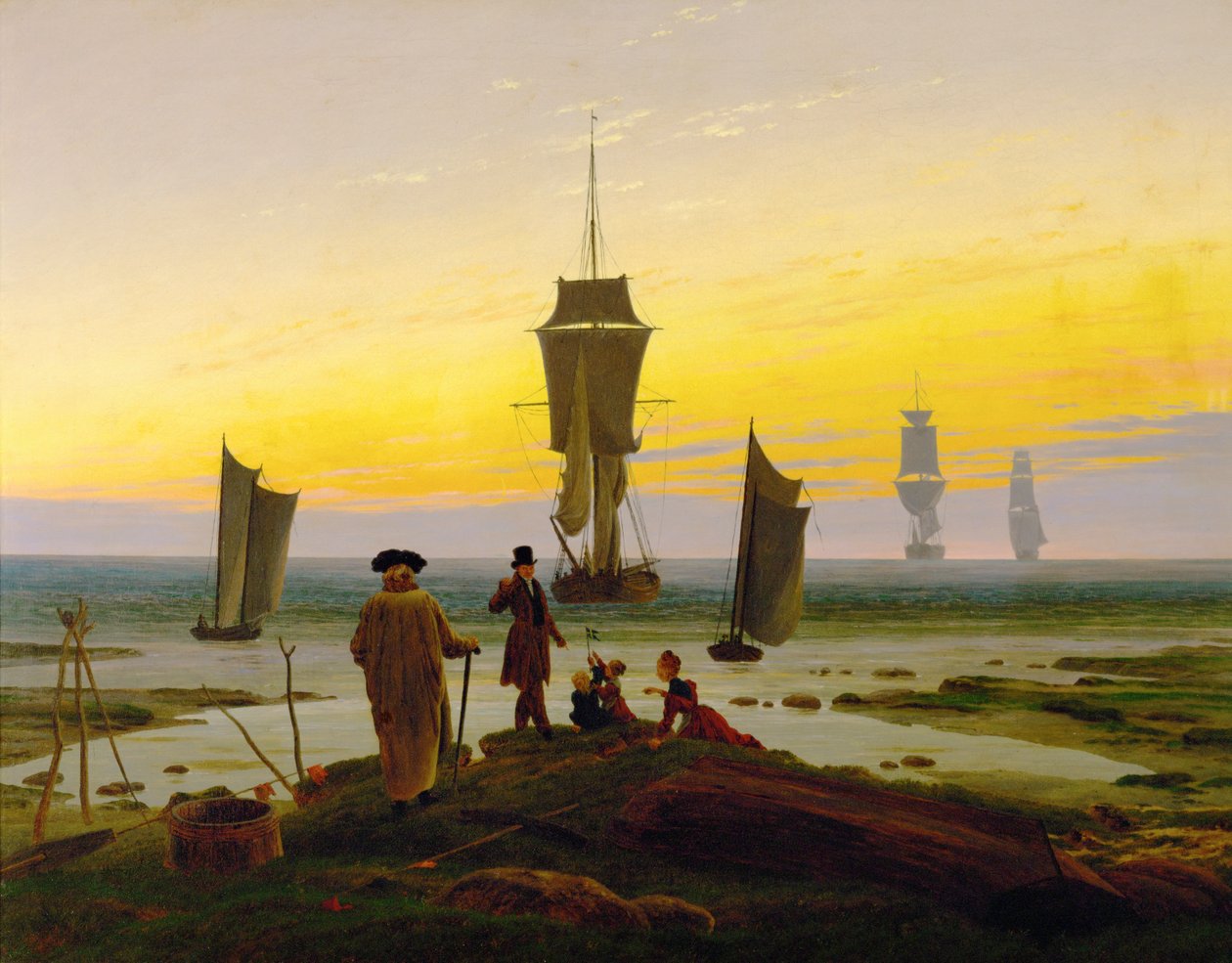 Livsperioder (olja på duk) av Caspar David Friedrich