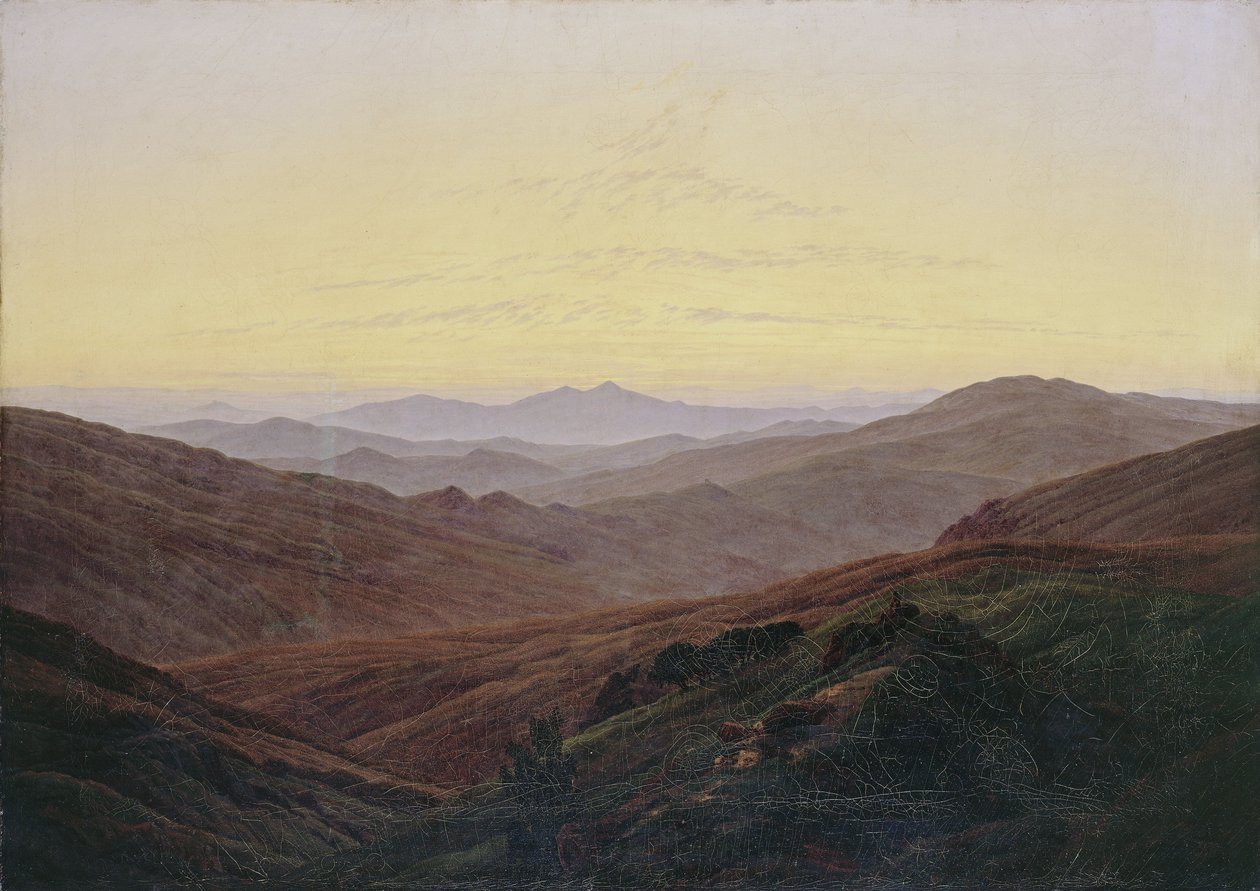 Krkonoše / Před východem slunce v horách av Caspar David Friedrich