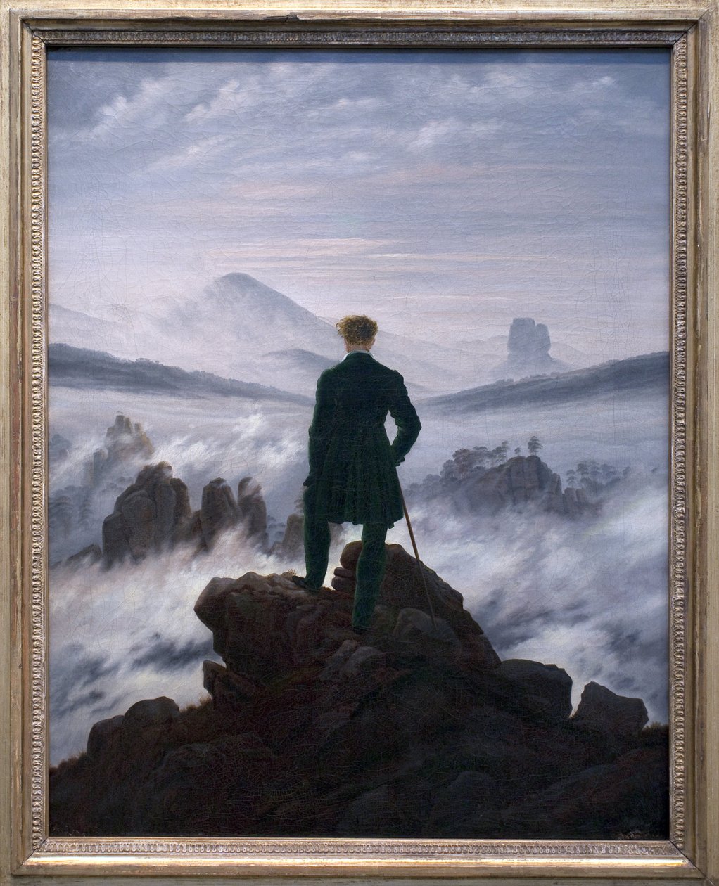 Vandraren ovanför dimhavet, c.1817 av Caspar David Friedrich