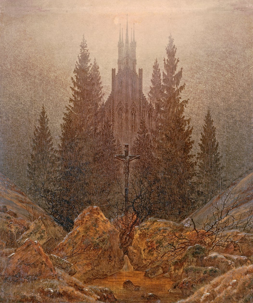 Korset i bergen av Caspar David Friedrich