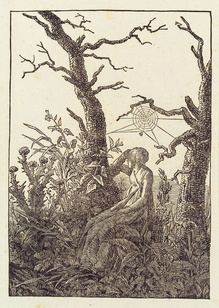 Kvinnan med spindelväven av Caspar David Friedrich