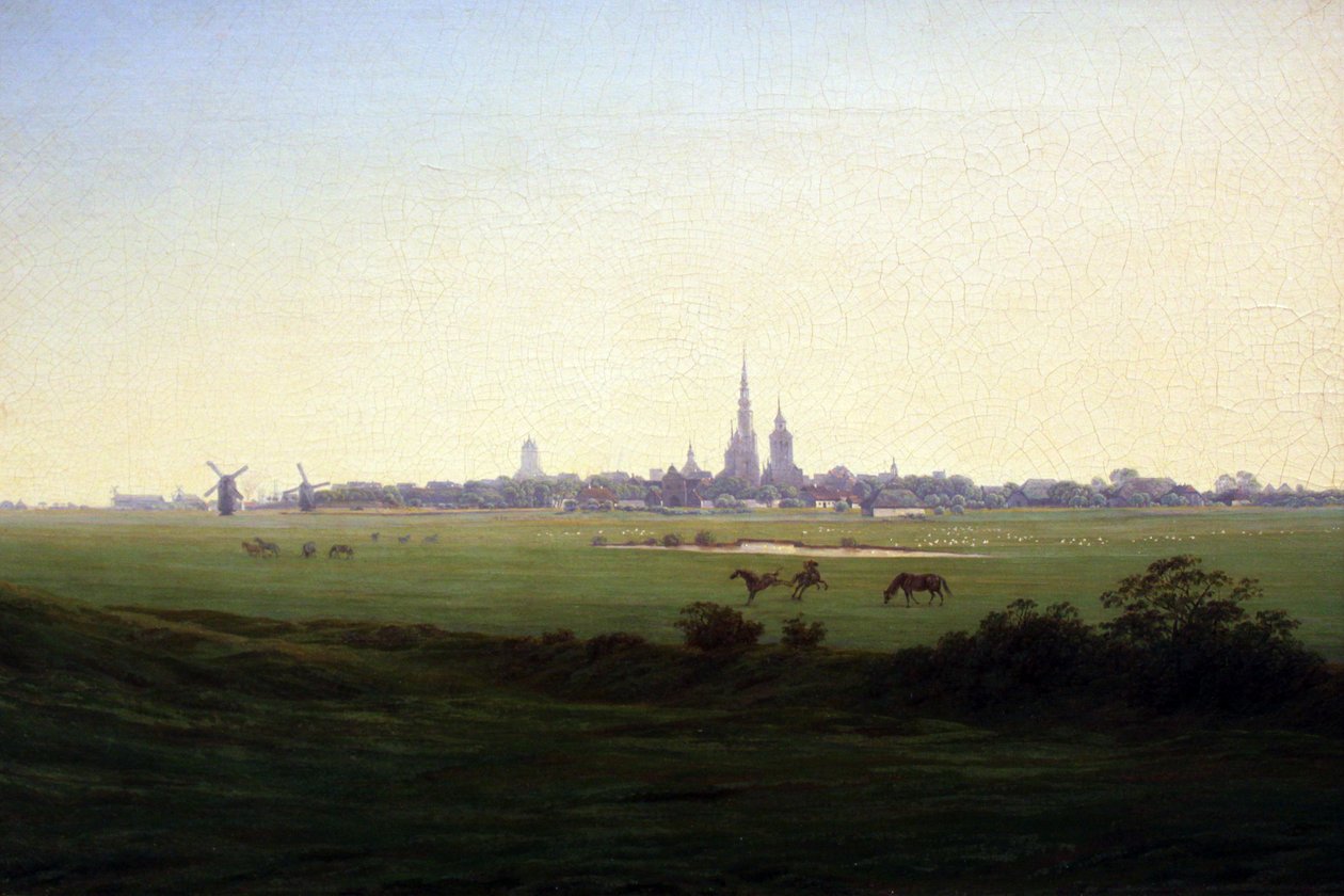 Ängar nära Greifswald av Caspar David Friedrich