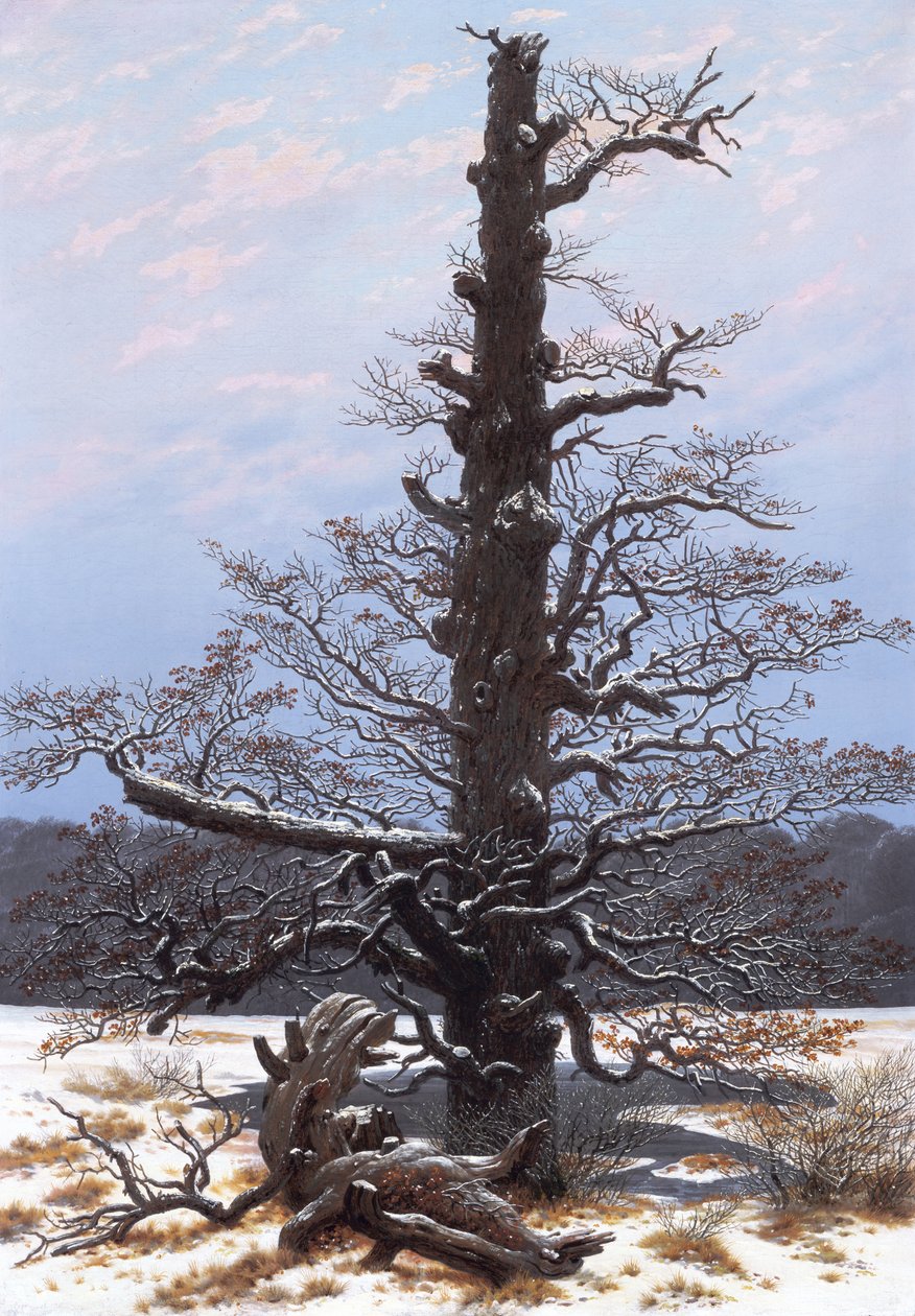 Vinterlandskap (kalt träd) av Caspar David Friedrich