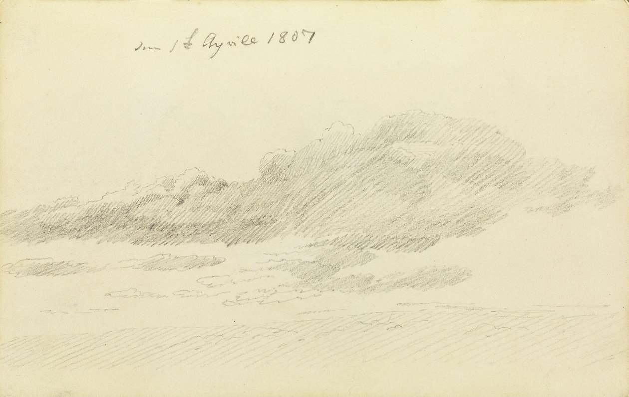 Studie av molnet av Caspar David Friedrich