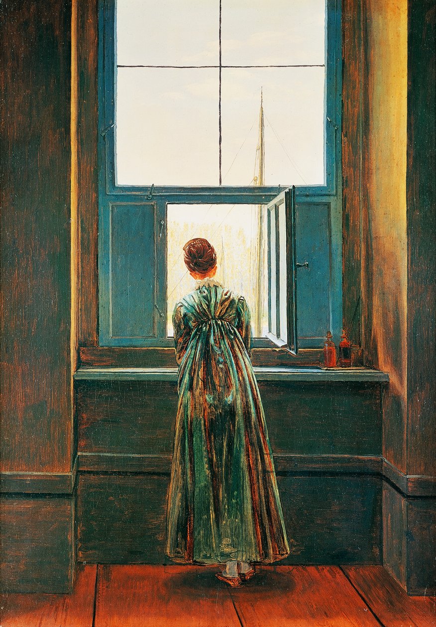 Kvinna vid fönstret av Caspar David Friedrich (1774-1840) av Caspar David Friedrich