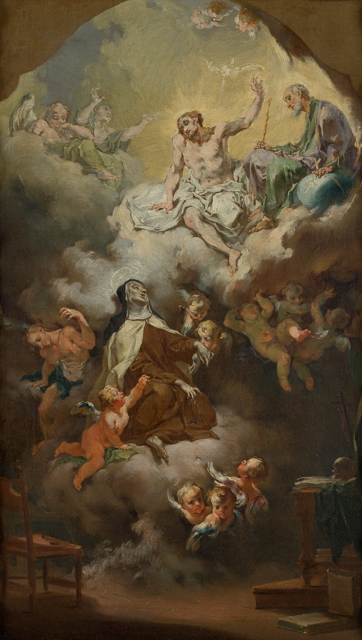 Antagandet av heliga Teresa av Ávila av Caspar Franz Sambach