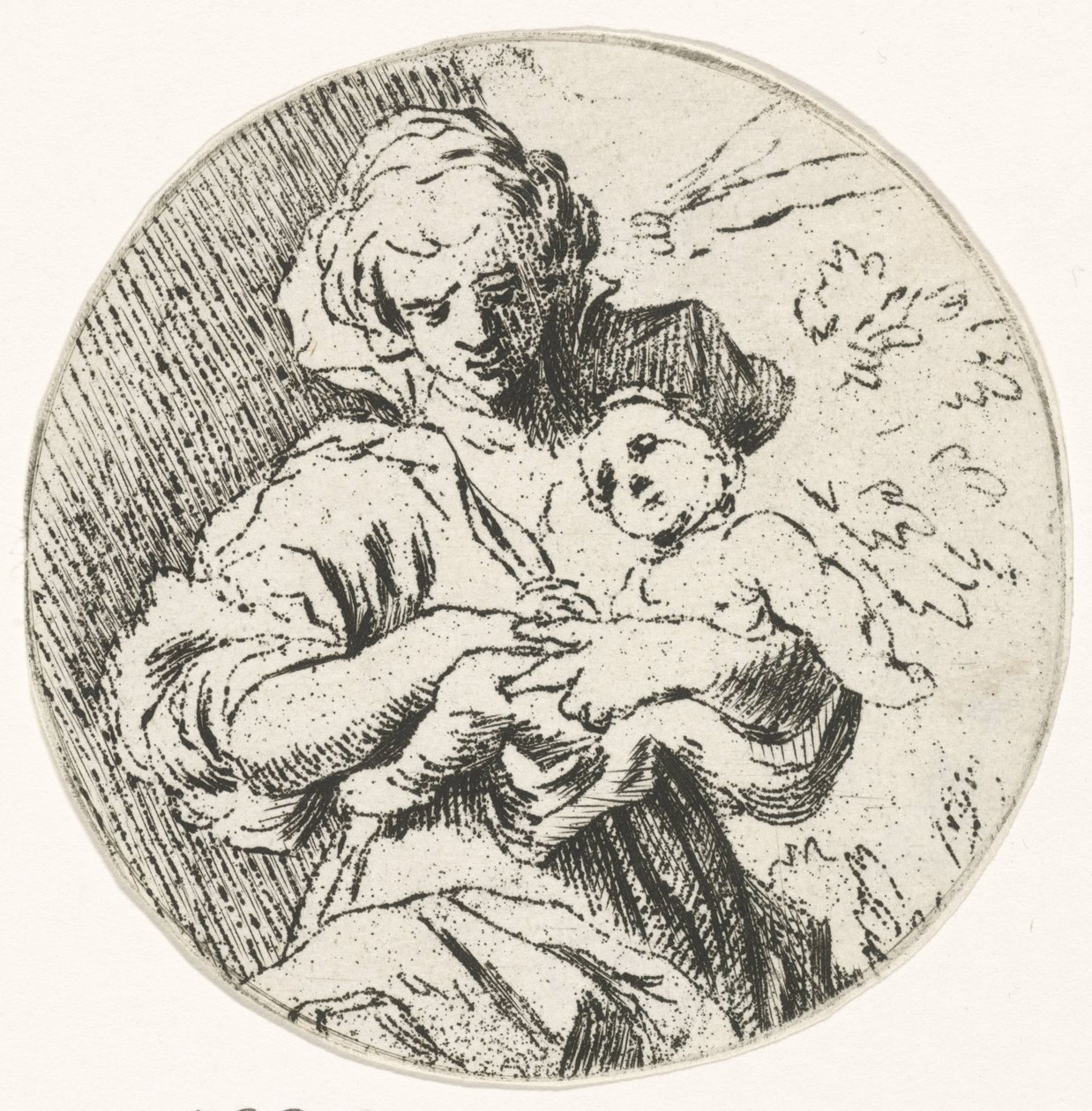 Kvinna med barn i famnen av Caspar Jacobsz. Philips