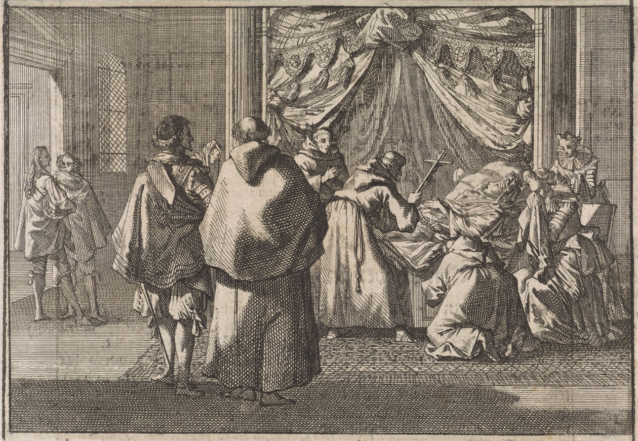 Infante Isabella, guvernör i Nederländerna, dör i Bryssel 1633 av Caspar Luyken (attributed to)