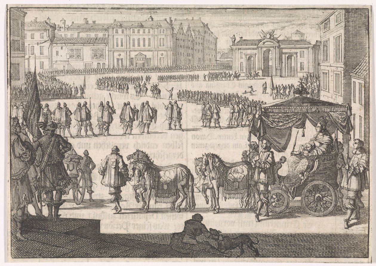 Invigning av Sveriges drottning Christina i Stockholm 1650 av Caspar Luyken (attributed to)