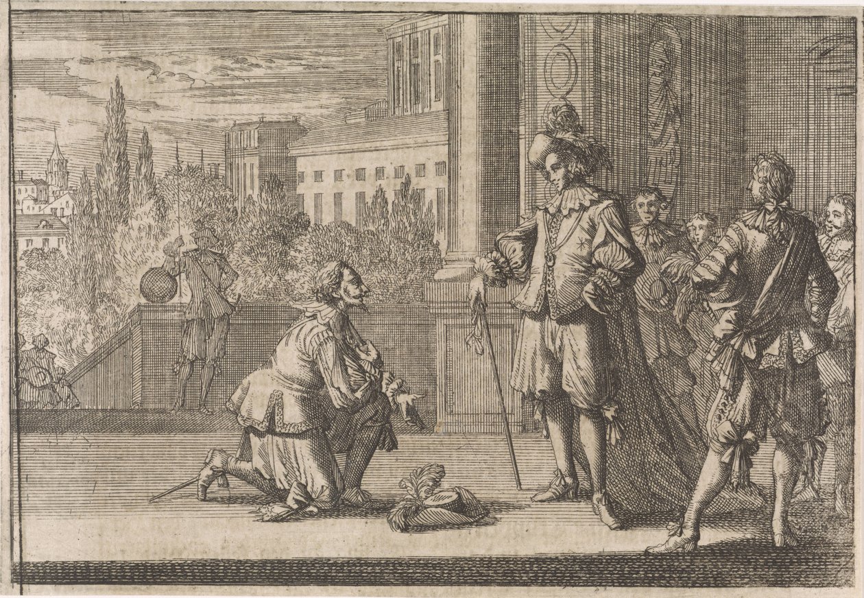 Karl IV, hertig av Lorraine som knäböjer inför Ludvig XIII, 1641 av Caspar Luyken (attributed to)