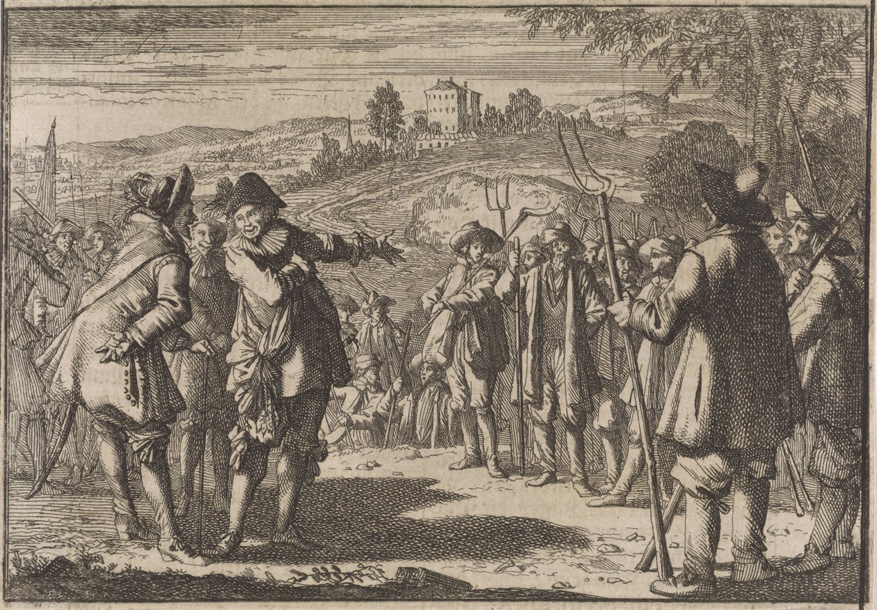 De engelska böndernas uppror, 1645 av Caspar Luyken (attributed to)