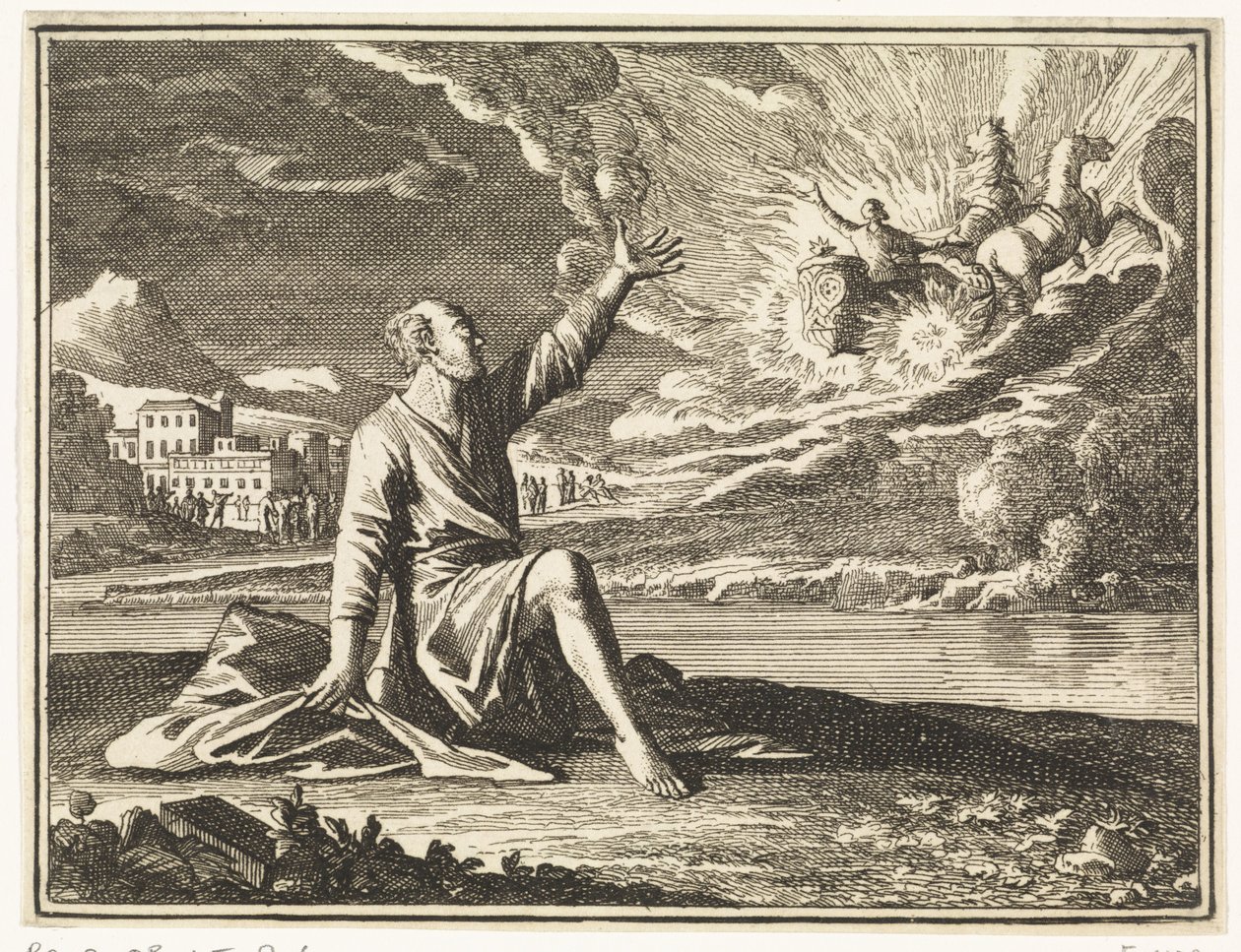 Elias himmelsfärd av Caspar Luyken