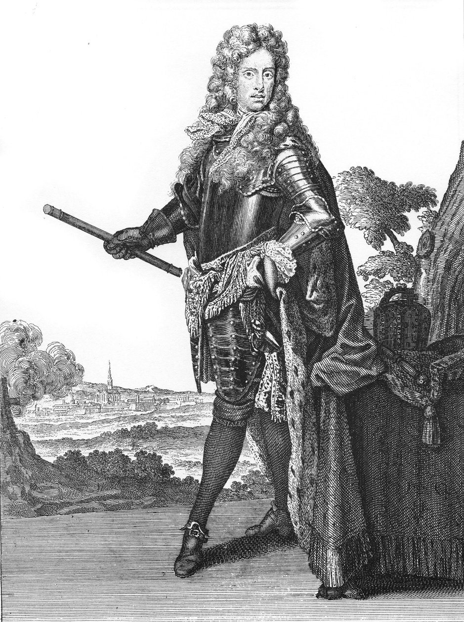Joseph I, Helige romerske kejsare 1678-1711 - Porträtt av kejsar Josef I av det heliga riket (1678-1711), tysk romersk kejsare” I - teckningar av Caspar Luyken - Graverade & publicerade av Christoph Weigel (Nürnberg 1703). av Caspar Luyken