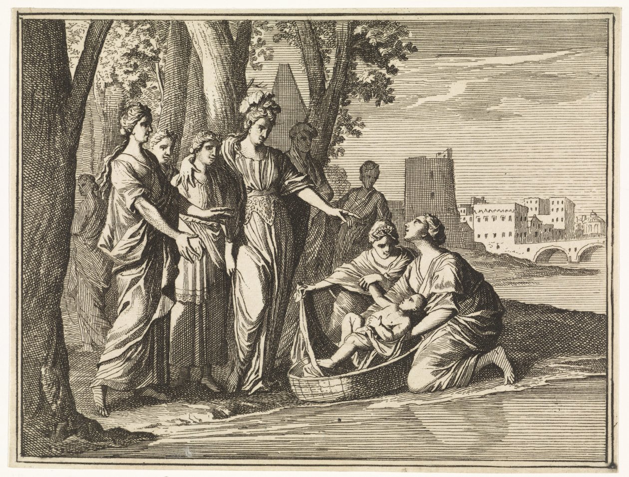 Moses hittas av faraos dotter av Caspar Luyken