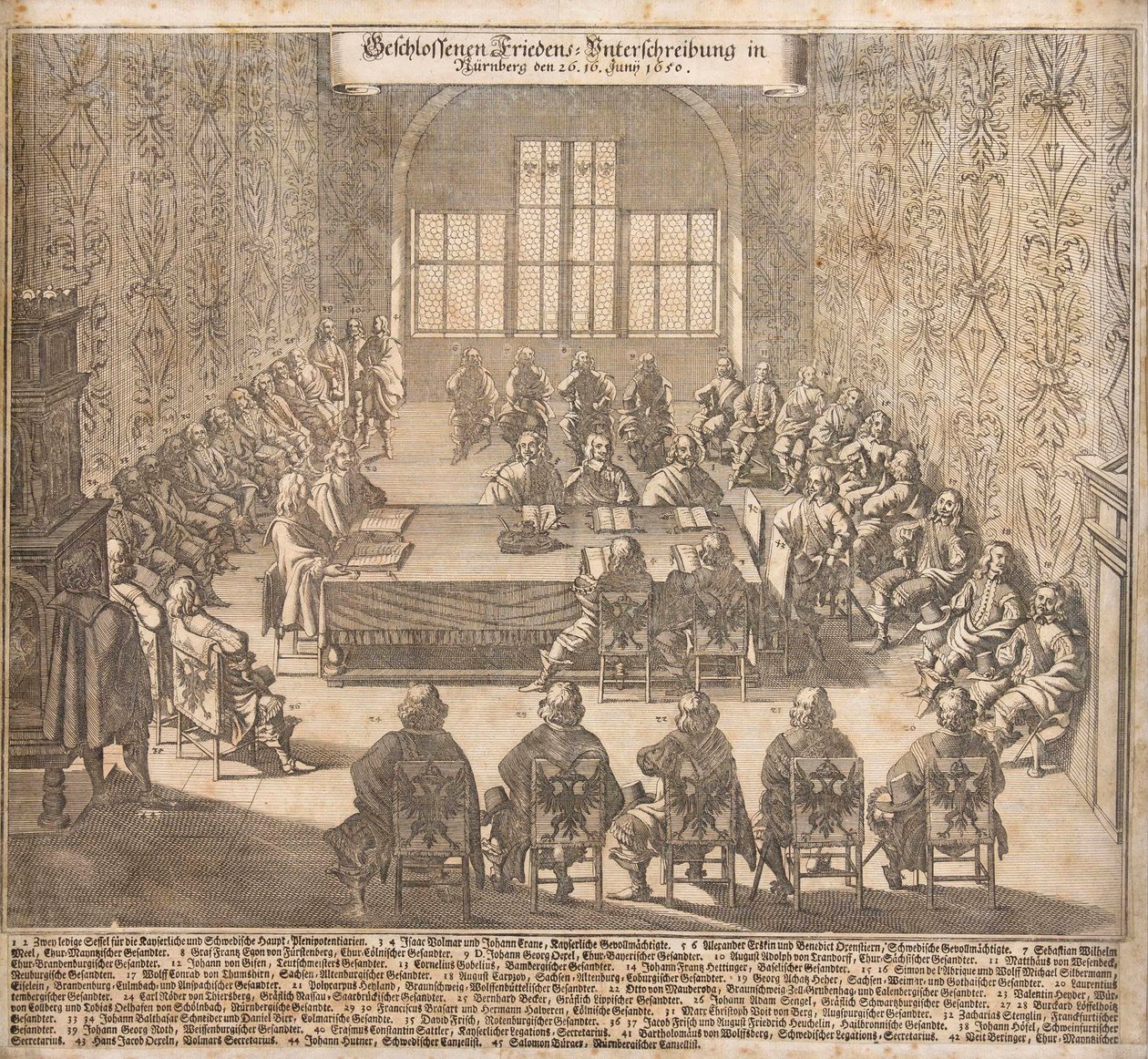 Ratifikationen av freden i Westfalen i Nürnberg den 26 juni 1650, 1650. av Caspar Merian