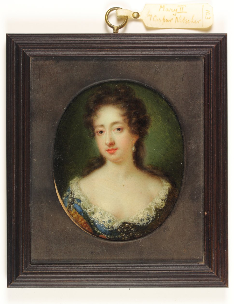Mary II (akvarell på veläng) av Caspar Netscher