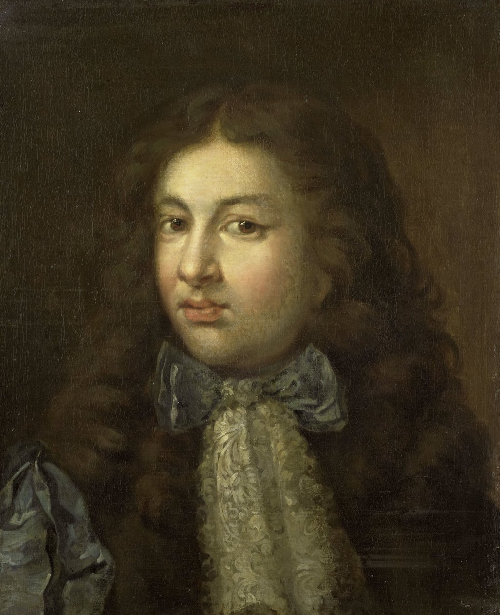 Porträtt av Thedoor Netscher (1661-1728), konstnärens äldsta son av Caspar Netscher